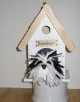 Beardie Birdhouse
A decorative piece to liven up a kitchen
window or anywhere at all.  Let us
personalize it with your kennel or personal
name above the Beardie.

Available with a Black or Brown Beardie.
$45.00